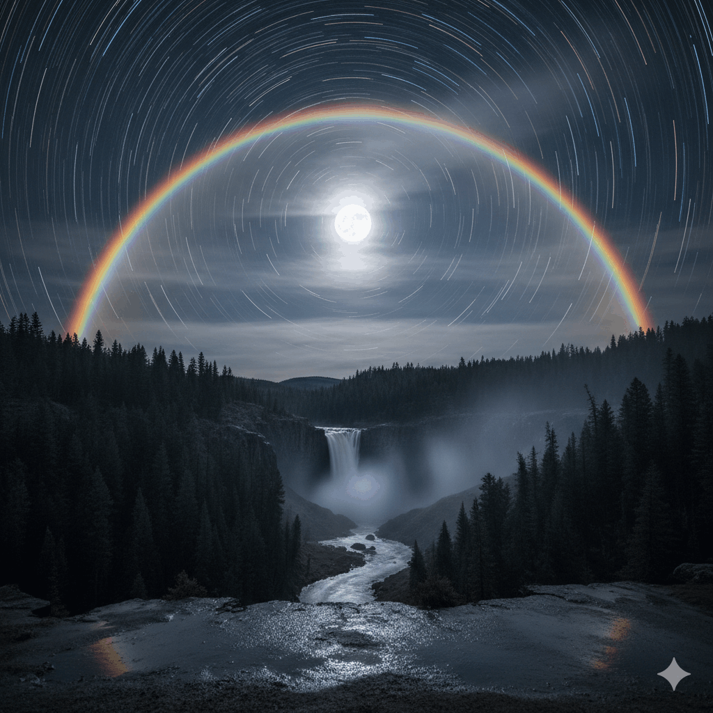 Wetterphänomen Mondregenbogen (Moonbow) – Ein Regenbogen im Licht des Mondes